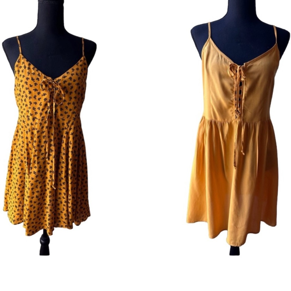 Forever 21 mini yellow casual dress bundle size medium